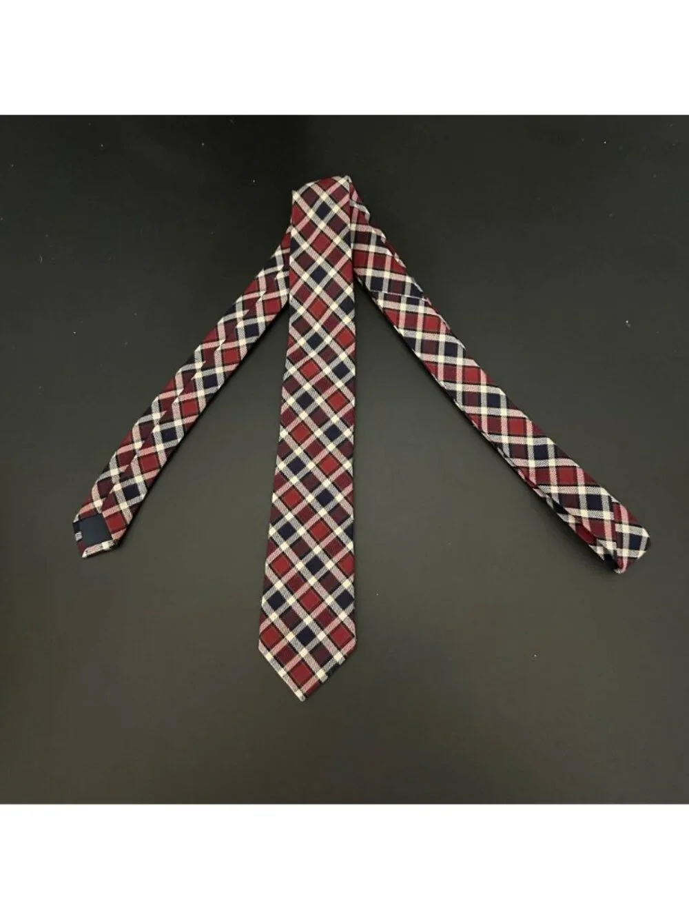 Vintage Y2K ABERCROMBIE & FITCH Plaid YOUTH Necktie Tartan Collegiate Moose Tag